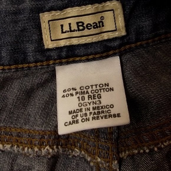 L.L. BEAN Women's, Jean Shorts, Sz 10R,  Blue - Picture 6 of 13